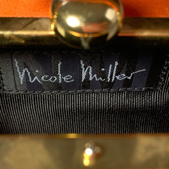 Vintage 1980s Nicole Miller Satin Handbag 🔥🧡 - Picture 6 of 6